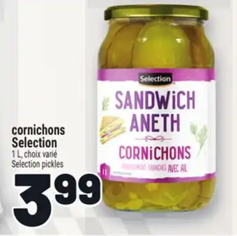 Metro CORNICHONS SELECTION | SELECTION PICKLES offer