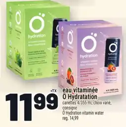 Metro EAU VITAMINÉE Ö HYDRATATION | Ö HYDRATION VITAMIN WATER offer