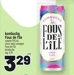 Metro KOMBUCHA FOUS DE L'ÎLE | FOUS DE L'ÎLE KOMBUCHA offer