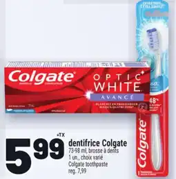 Metro DENTIFRICE COLGATE | TOOTHPASTE offer