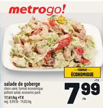 Metro SALADE DE GOBERGE offer