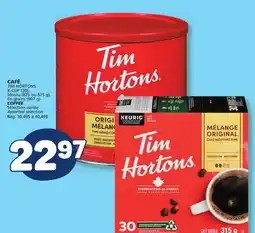 Marché Bonichoix TIM HORTONS K-CUP (30), Moulu (825 ou 875 g), En grains (907 g) COFFEE offer