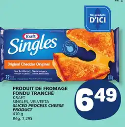 Marché Bonichoix KRAFT SINGLES, VELVEETA SLICED PROCESS CHEESE PRODUCT offer