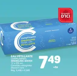 Marché Bonichoix COMPLIMENTS SPARKLING WATER offer