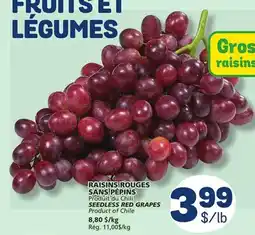 Marché Bonichoix SEEDLESS RED GRAPES offer