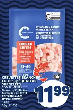 Marché Bonichoix COMPLIMENTS FROZEN COOKED ECUADORIAN WHITE SHRIMP offer