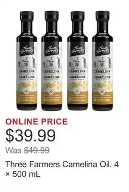 Costco Three Farmers Camelina Oil, 4 × offer
