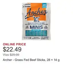 Costco Archer - Grass Fed Beef Sticks, 28 × offer