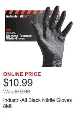 Costco Industri-All Black Nitrile Gloves 8Mil offer
