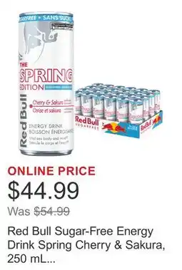 Costco Red Bull Sugar-Free Energy Drink Spring Cherry & Sakura, 250 mL 24-pack offer