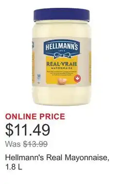 Costco Hellmann's Real Mayonnaise offer