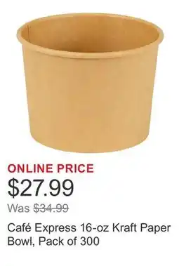 Costco Café Express 16-oz Kraft Paper Bowl, Pack of 300 offer