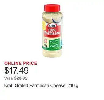 Costco Kraft Grated Parmesan Cheese offer