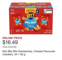 Costco Ritz Bits Mini Sandwiches, Cheese Flavoured Crackers, 34 × offer