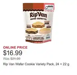 Costco Rip Van Wafer Cookie Variety Pack, 24 × offer