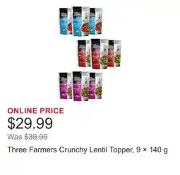 Costco Three Farmers Crunchy Lentil Topper, 9 × offer