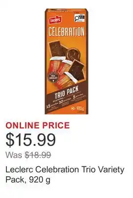 Costco Leclerc Celebration Trio Variety Pack offer