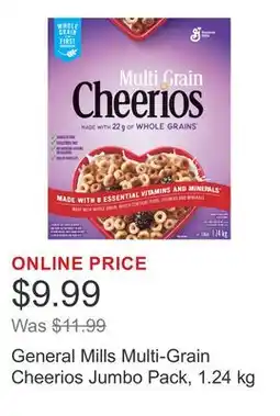Costco General Mills Multi-Grain Cheerios Jumbo Pack offer
