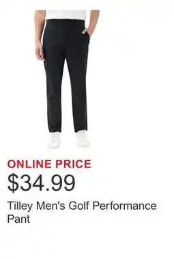 Costco Tilley Men's Golf Performance Pant offer