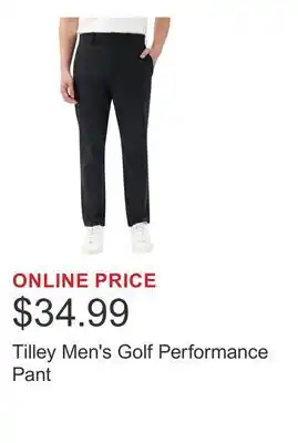 Costco Tilley Men's Golf Performance Pant offer