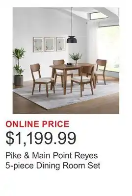 Costco Pike & Main Point Reyes 5-piece Dining Room Set offer