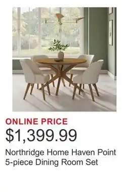 Costco Northridge Home Haven Point 5-piece Dining Room Set offer