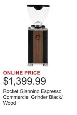 Costco Rocket Giannino Espresso Commercial Grinder Black/Wood offer