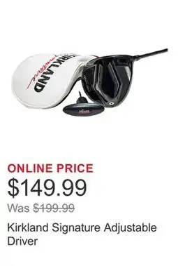 Costco Kirkland Signature Adjustable Driver offer