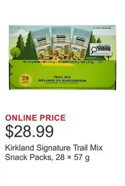 Costco Kirkland Signature Trail Mix Snack Packs, 28 × offer