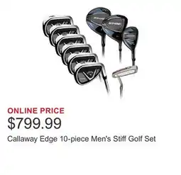 Costco Callaway Edge 10-piece Men's Stiff Golf Set offer