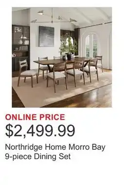Costco Northridge Home Morro Bay 9-piece Dining Set offer