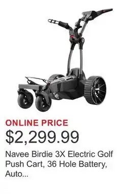 Costco Navee Birdie 3X Electric Golf Push Cart, 36 Hole Battery, Auto Follow-Me offer