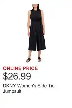 Costco DKNY Women's Side Tie Jumpsuit offer