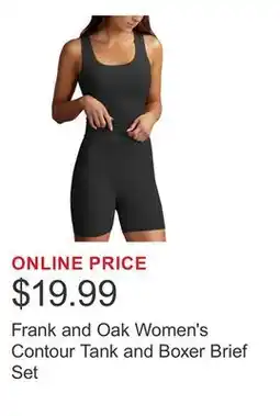 Costco Frank and Oak Women's Contour Tank and Boxer Brief Set offer