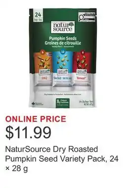 Costco NaturSource Dry Roasted Pumpkin Seed Variety Pack, 24 × offer