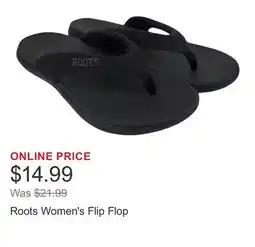 Costco Roots Women's Flip Flop offer
