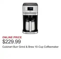 Costco Cuisinart Burr Grind & Brew 10-Cup Coffeemaker offer