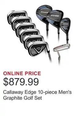 Costco Callaway Edge 10-piece Men's Graphite Golf Set offer