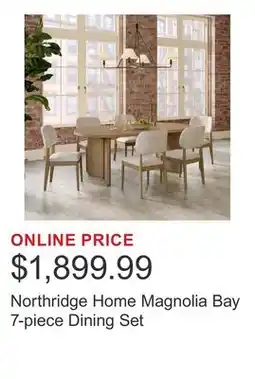 Costco Northridge Home Magnolia Bay 7-piece Dining Set offer