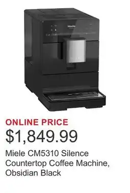 Costco Miele CM5310 Silence Countertop Coffee Machine, Obsidian Black offer