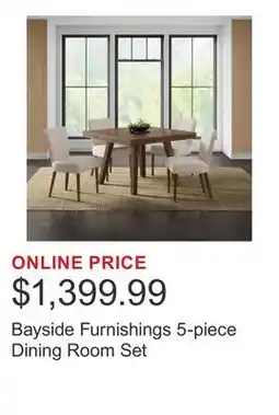 Costco Bayside Furnishings 5-piece Dining Room Set offer