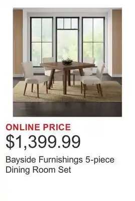 Costco Bayside Furnishings 5-piece Dining Room Set offer