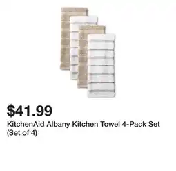 Wayfair KitchenAid Albany Kitchen Towel 4-Pack Set (Set of 4) offer