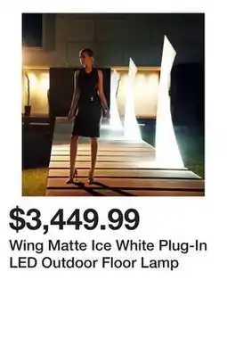 Wayfair Wing Matte Ice White Plug-In LED Outdoor Floor Lamp offer
