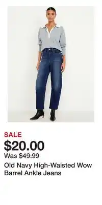 Old Navy Old Navy High-Waisted Wow Barrel Ankle Jeans offer
