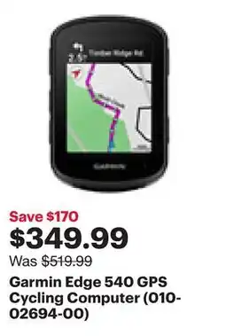 Best Buy Garmin Edge 540 GPS Cycling Computer (010-02694-00) offer