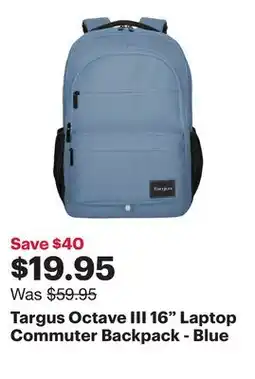 Best Buy Targus Octave III 16 Laptop Commuter Backpack - Blue offer