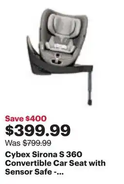 Best Buy Cybex Sirona S 360 Convertible Car Seat with Sensor Safe - Manhattan Grey offer