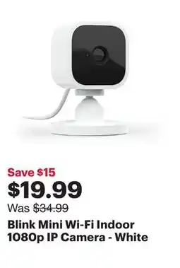 Best Buy Blink Mini Wi-Fi Indoor 1080p IP Camera - White offer