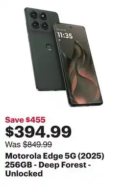 Best Buy Motorola Edge 5G (2025) 256GB - Deep Forest - Unlocked offer